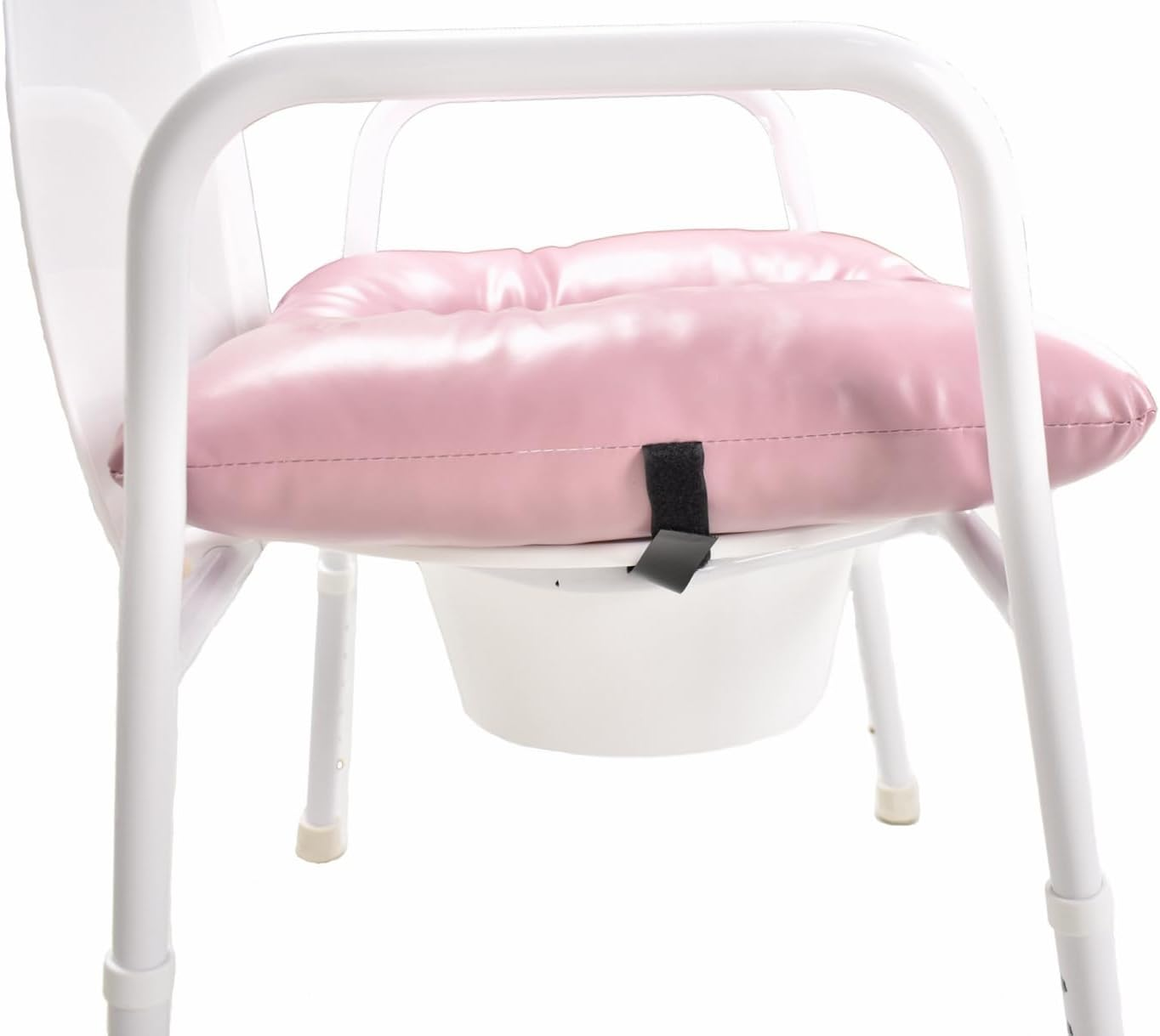 Bedside Commode Seat Cushion, Soft Seat Pad Cover Toilet Seat Cushion with Fixed Straps, Comfortable Commode Padded Seat, Waterproof Padded Cushion for Commode Chair image number 1