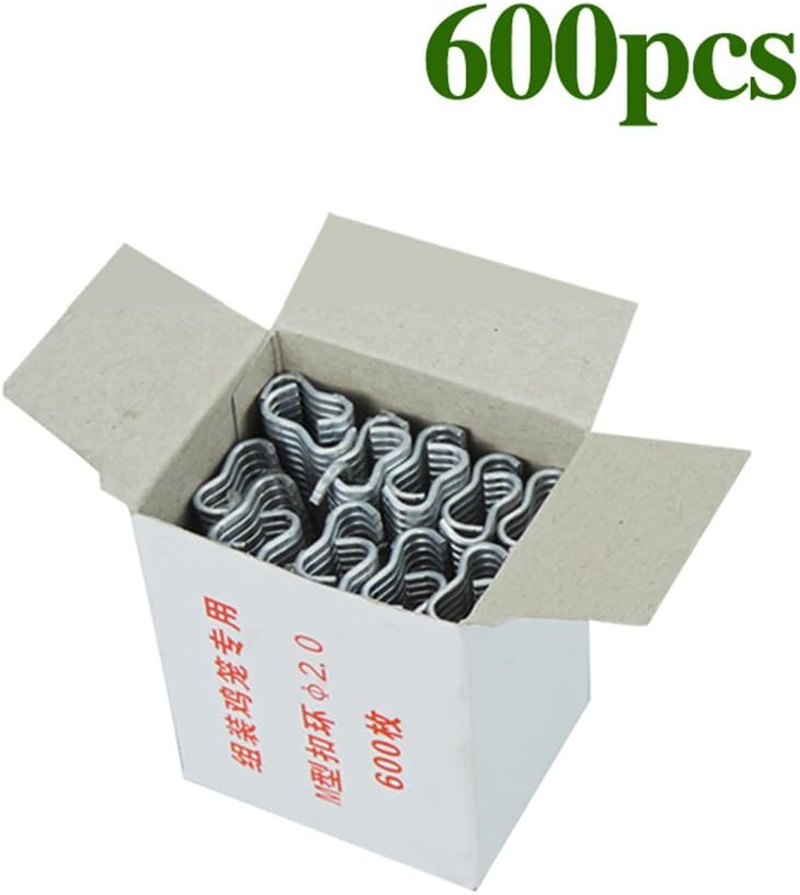 Hog Ring Pliers with 600Pcs M Nail Clips for Chicken Quail Pigeon Pet Cage Poultry Clamp Installation Tools Fences Netting Tags Traps Cage image number 4