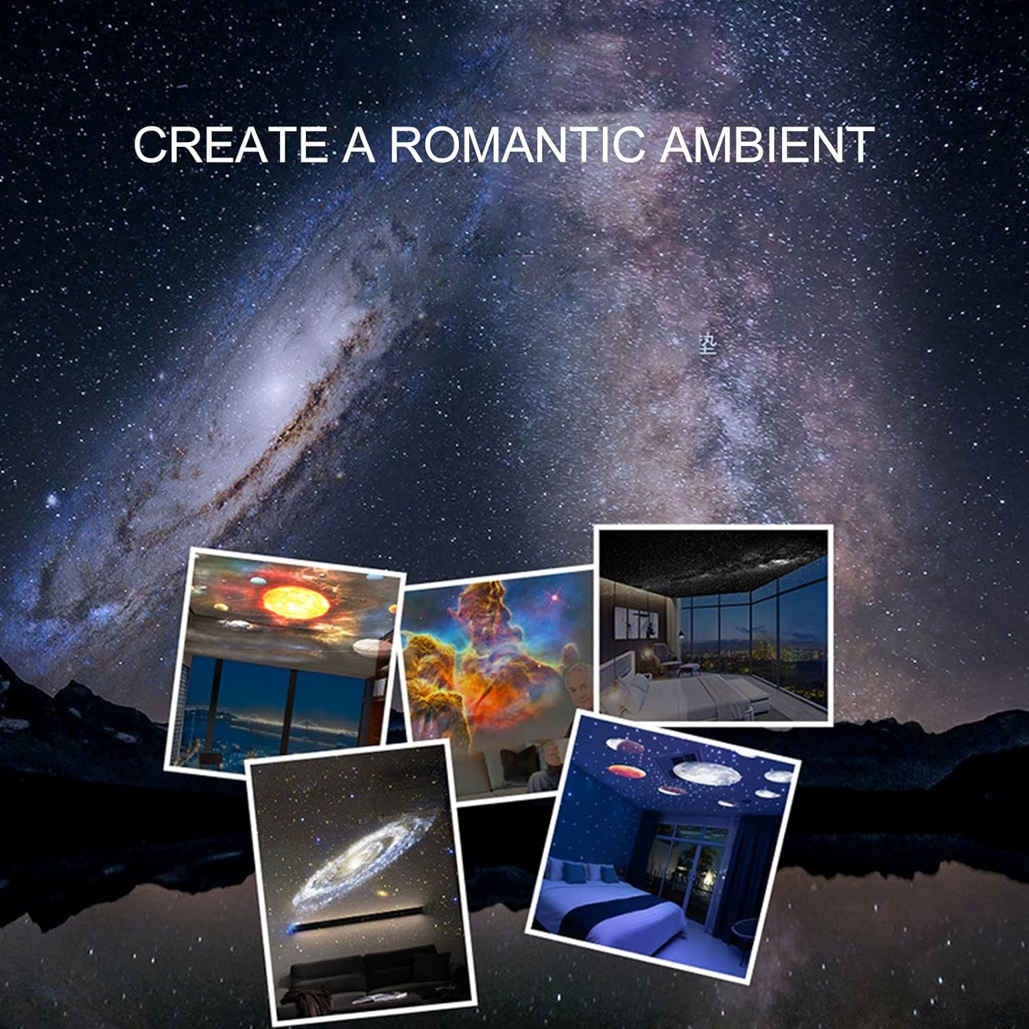 Star Projector, Galaxy Projector 12 Themes to Meet the Fantasy of the Starry Sky, Extreme Romantic Maker Home Planetarium Rechargeable HD Projector for Kids Adults Gaming Room Home image number 4