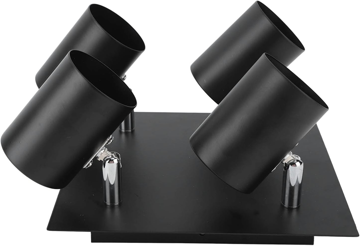 4 Light Adjustable Industrial Track Lighting Fixtures Modern Black GU10 Lampholder image number 6