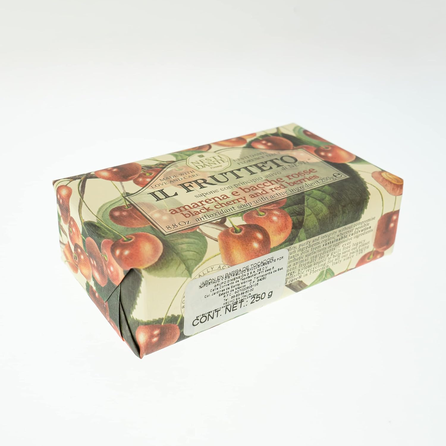 Nesti Dante Il Frutteto Black Cherry & Red Berries (Hand Soap Made from Natural Ingredients, Long-Lasting Fragrance, Soap) 644107 image number 1