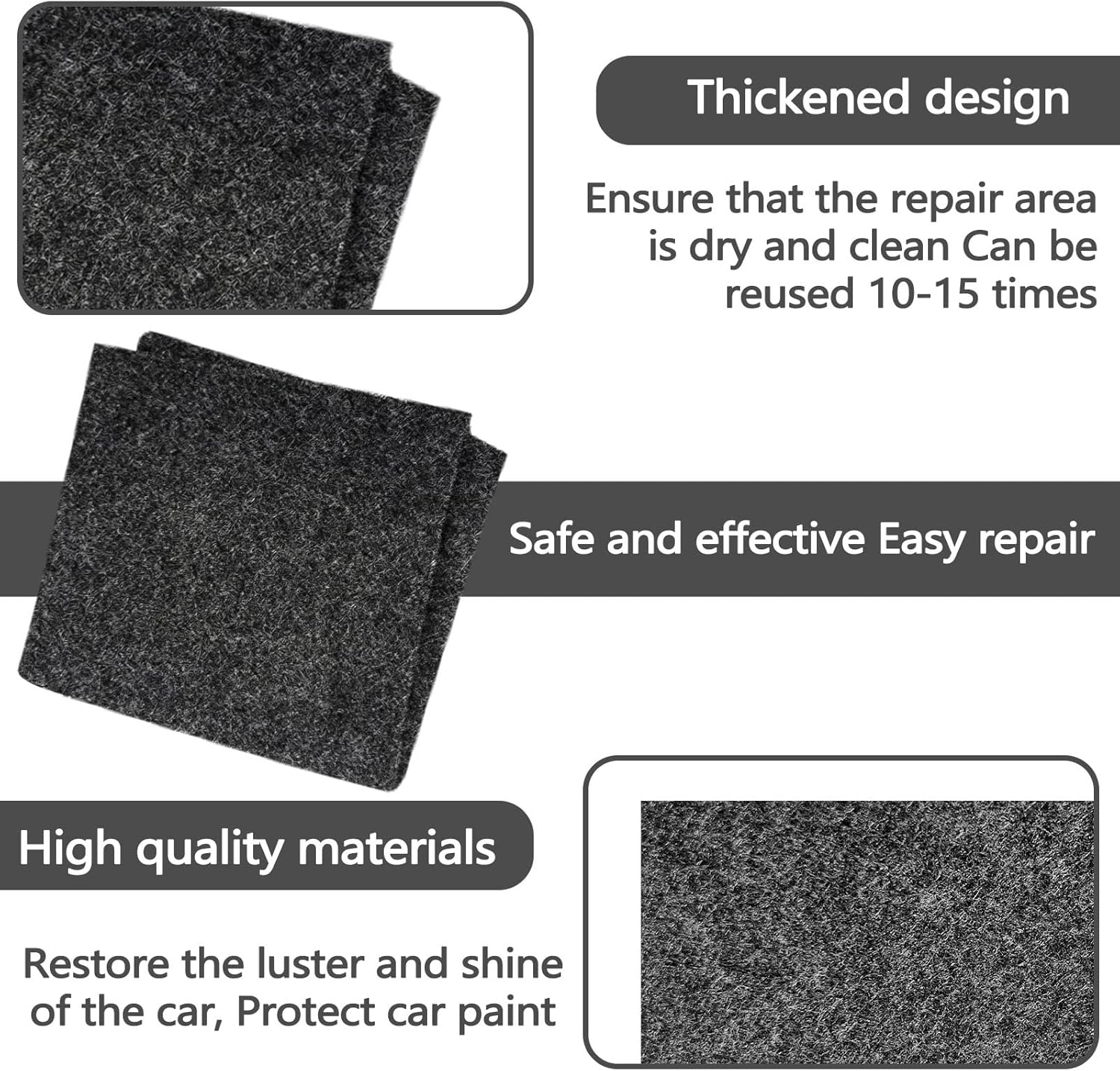 20 Packs Car Scratch Remover Cloth Kit, Nanoklean Car Paint Scratch Repair, Magic Nano Wipes for Vehicles Cleaning Polishing Water Spot Glass Swirls Residues (20)