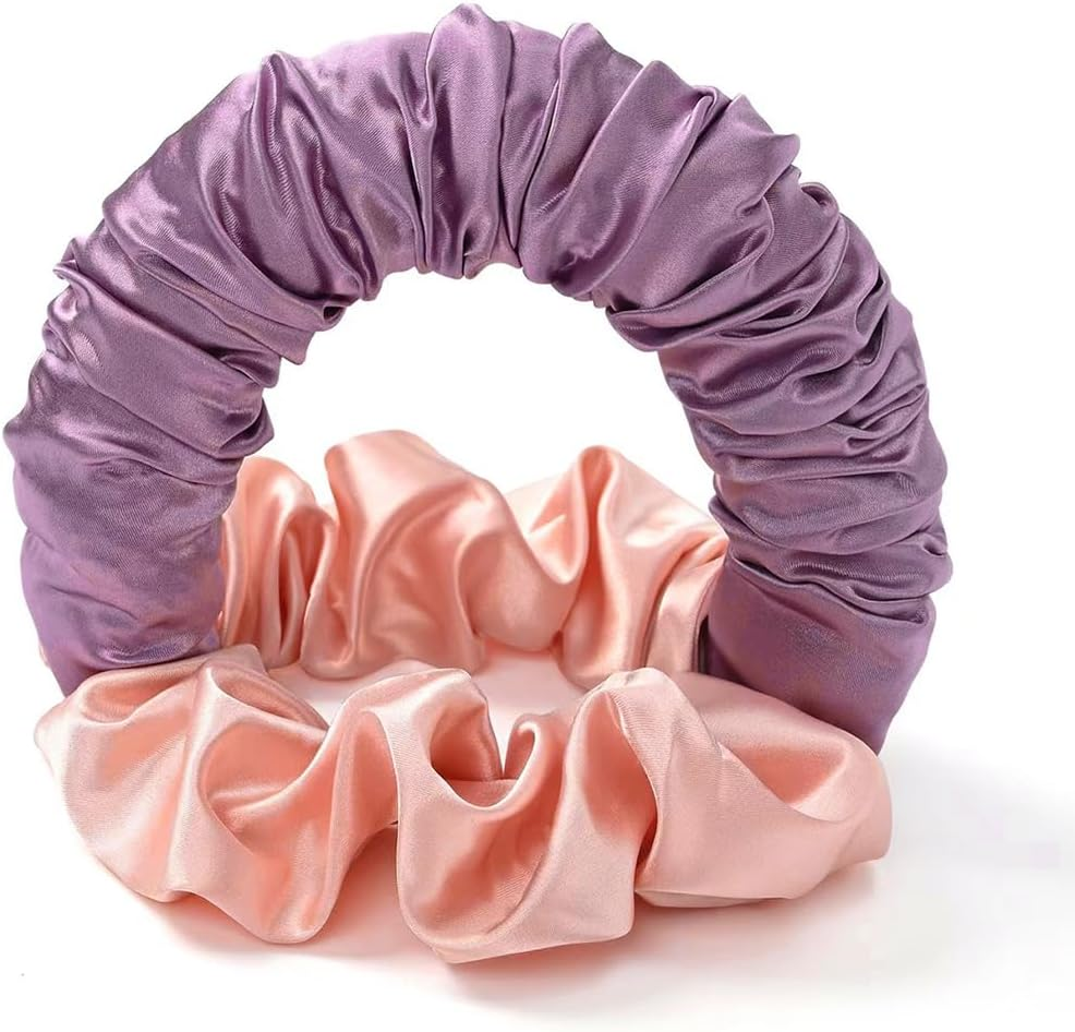 GXGM Heatless Curls, Soft Sleep Tie Scrunchie, Scrunchie a Rullo Senza Calore per Capelli Lunghi (B) image number 6