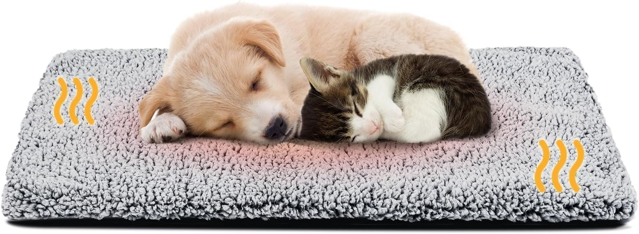 Ultra Soft Cat Bed Mat 24 X 18 Inch Cozy Pet Cushion with Non-Slip Bottom Washable Self-Warming Sleep Dog Pad for Crates Carriers image number 4