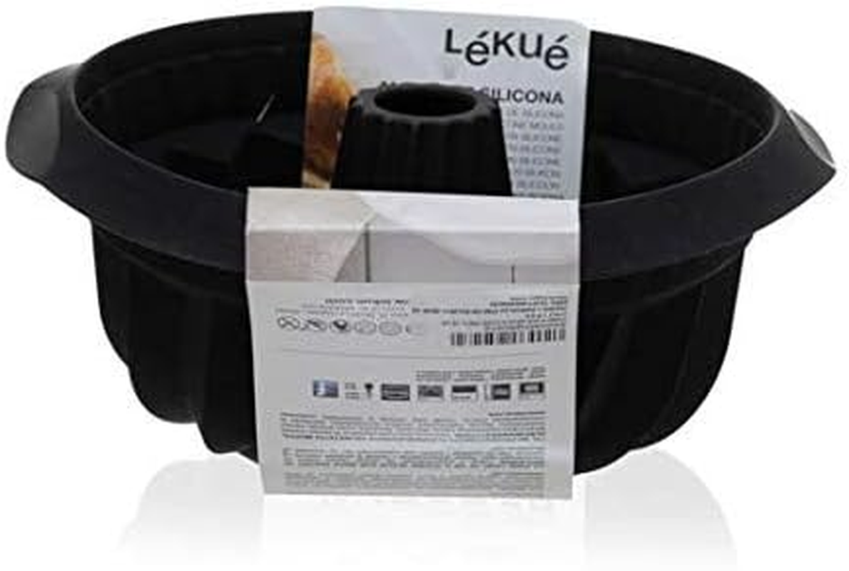 L&eacute;ku&eacute; 2400 Ml Deep Savarin Cake Mould, Black image number 2