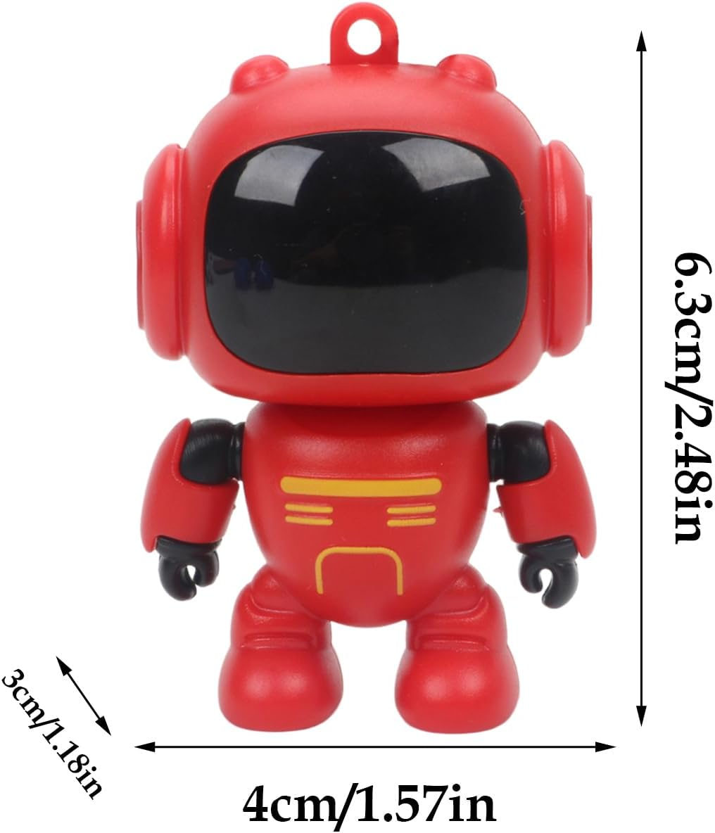 Robot Keychain - Joint Movable Keyring,Luminous Eyes Design Purse Keychain | for Women Men Bag Schoolbag Handbag Home Car Travel image number 2