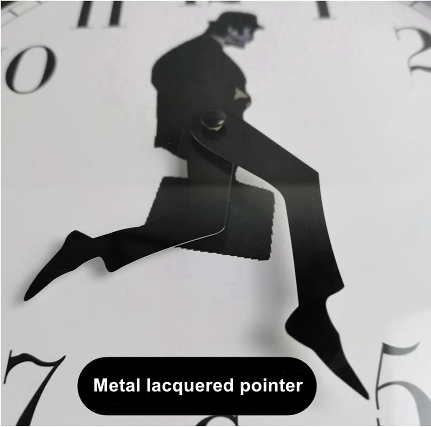 TANKRIN Ministry of Silly Walks Clock, Silly Walk Wall Clock, a Interesting Wall Clock for Bedroom Kitchen Living Room, Novelty Home Decor Gifts (Black) - White image number 7