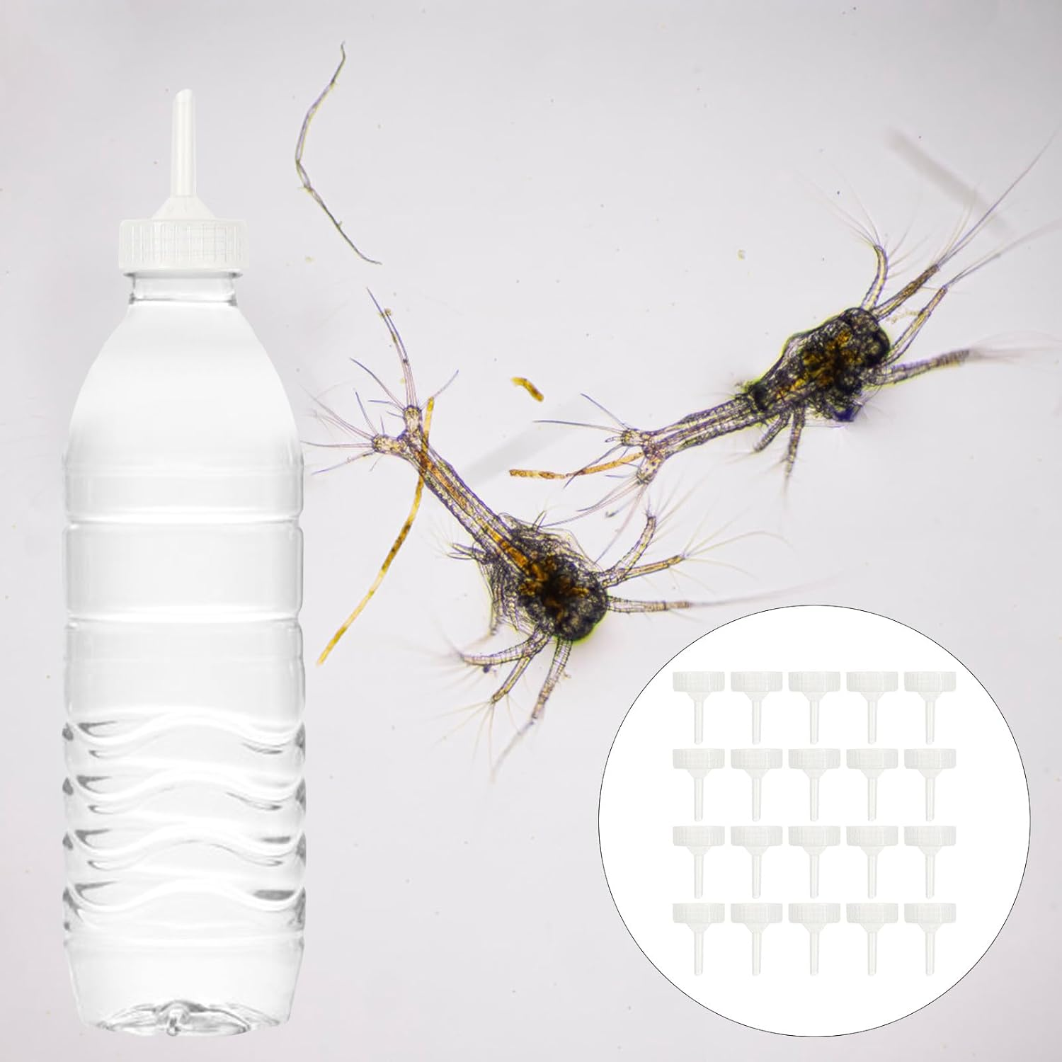 HOLIDYOYO 20Pcs DIY Brine Shrimp Incubator Bottle Caps for Aquarium Shrimp Egg Hatchery, Aquarium Breeding Tank Supplies for Fish Aquatic Pets image number 6
