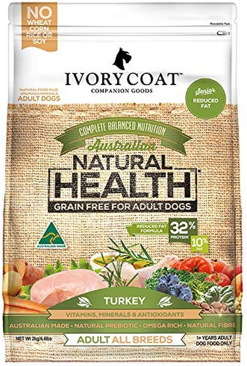 Ivory Coat Adult and Senior Low Fat Turkey 2Kg Grain Free Dog Food