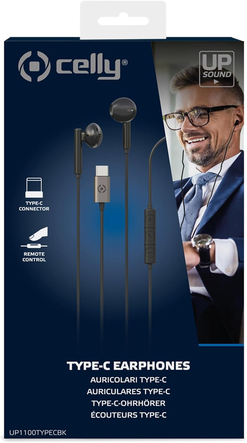 CELLY 982G000112715 Up1100-Headphones with Microphone Up1100Typecbk, Black image number 2