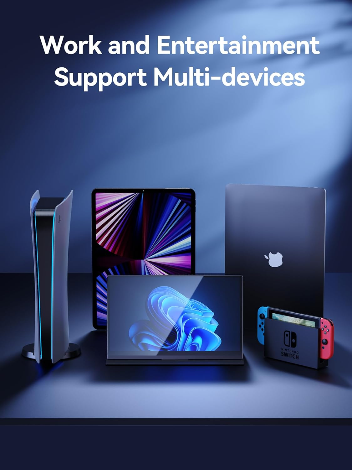 MINISFORUM Portable Monitor MSS-A156 2K 144Hz 15.6" Full Touchscreen, 2560 X 1440 QHD, 400 Nits & Portable IPS Gaming Monitor, 100% DCI-P3, HDR 400 image number 4