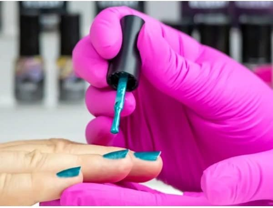 Mastermed Nitrile Gloves 3.5G, Allergy-Safe, Powder-Free, Latex-Free, Natural Rubber, Disposable, Medical, Cleaning, Examination, Chemicals, Tattoos, General Use, Food Safe - (100Pcs, Pink) image number 1