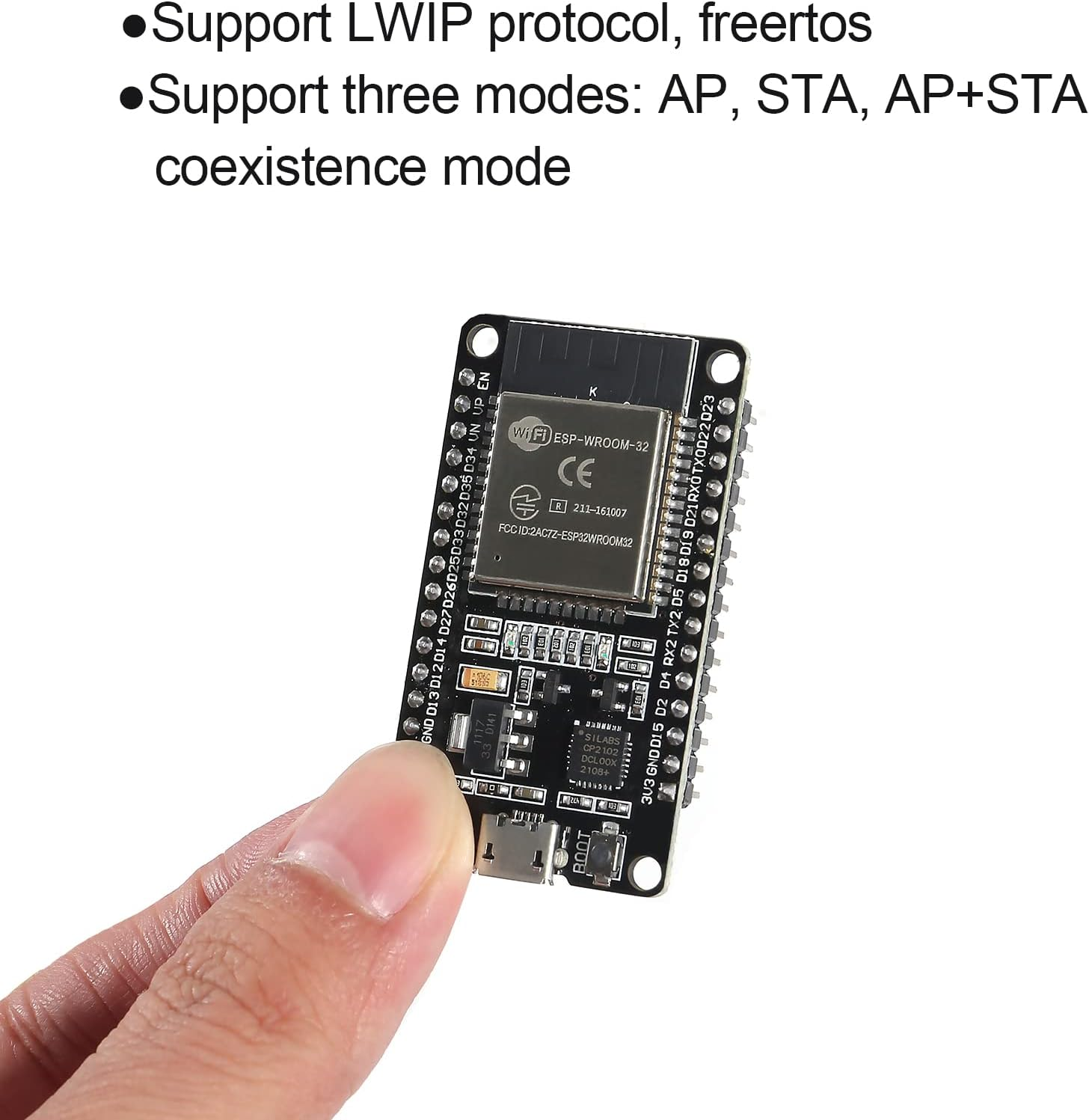DIANN ESP32 ESP-WROOM-32 ESP-32S Development Board CP2102 Ultra-Low Power Dual Core Esp32-Devkitc-32 with Expansion Board image number 6