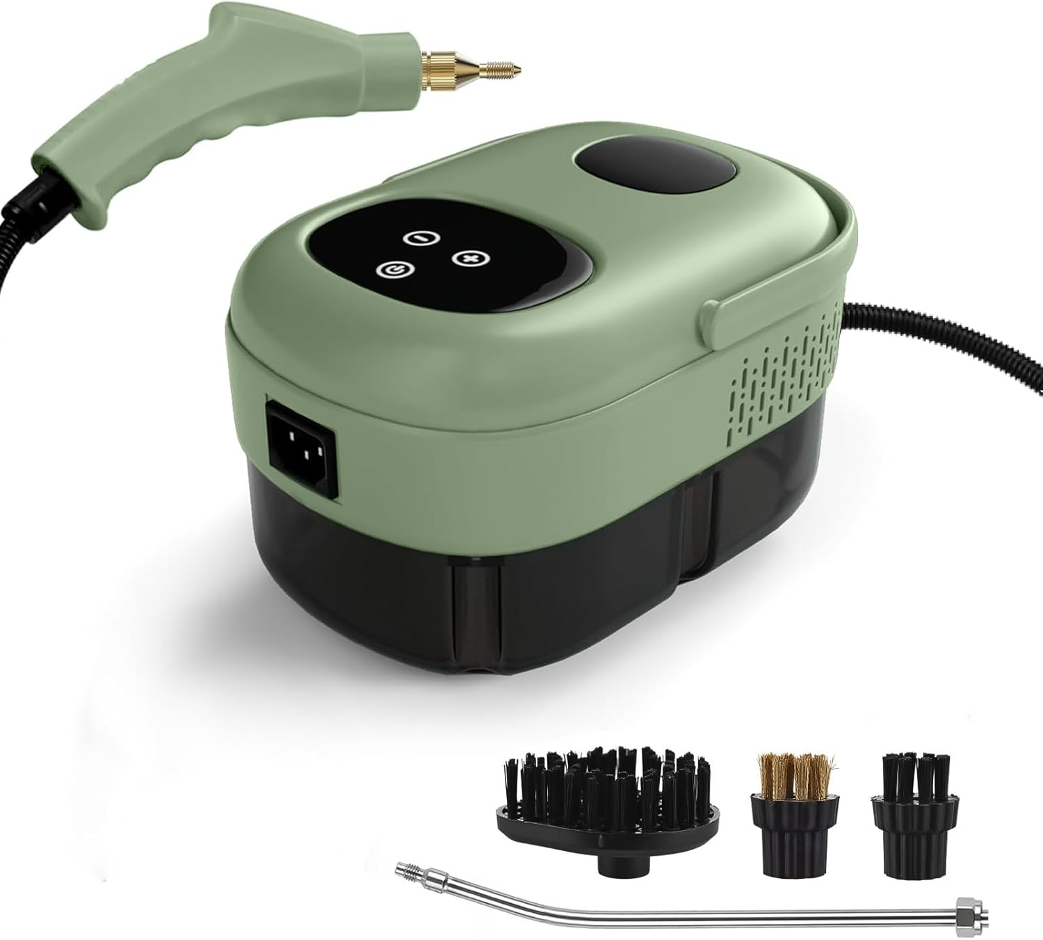 Loxiia Handle Steam Cleaner with 4Pcs Accessories - 2500W High Powerful, 6-Grade Adjustment, 1L Water Tank, Multi-Purpose High Pressure Steam Cleaner for Kitchen, Floor, Bathroom, Window, Car