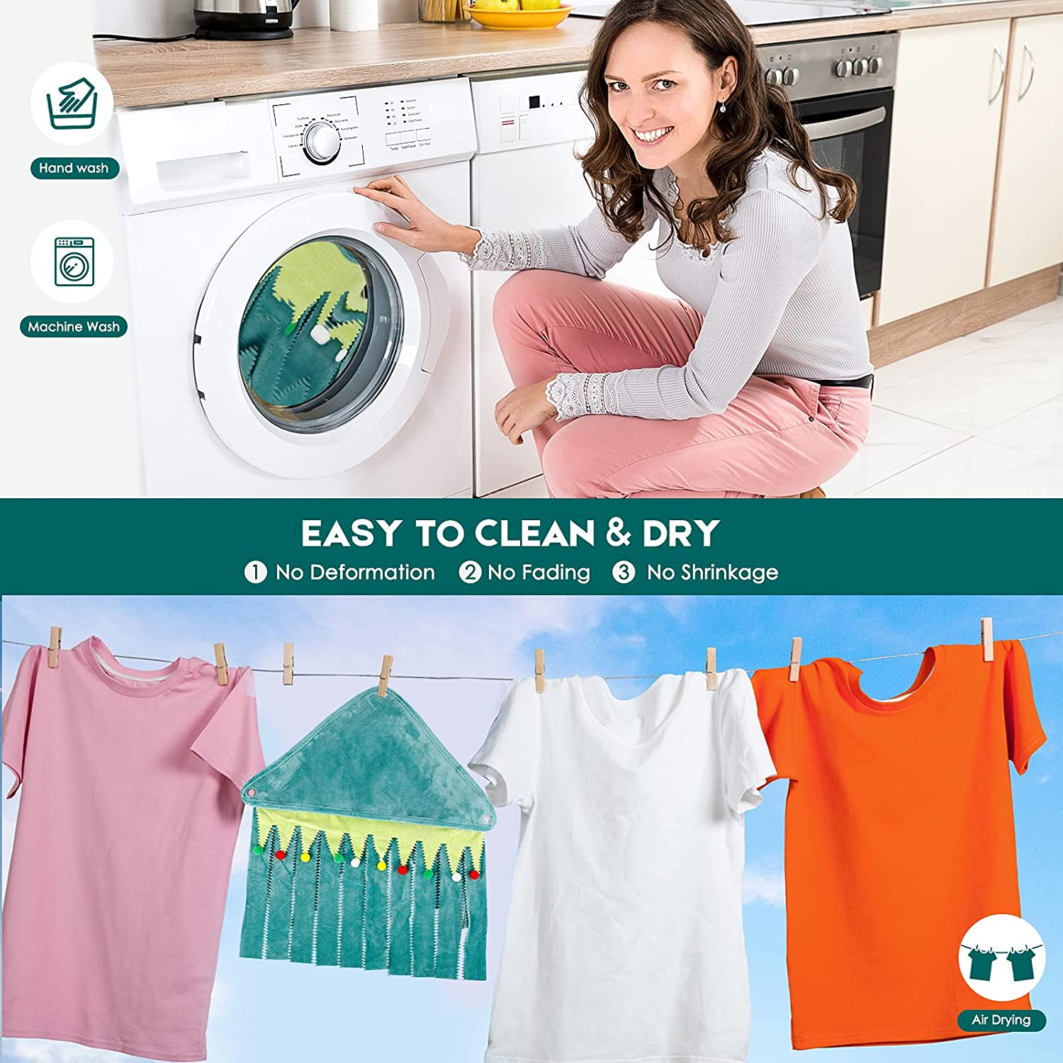 ONEJU Guinea Pig Hideout, Hideout for Guinea Pig, Guinea Pig Hideouts, Guinea Pig Cage Accessories for Guinea Pig, Bunny, Hamster, Chinchilla, Rabbit without Metal Fences - Green image number 4