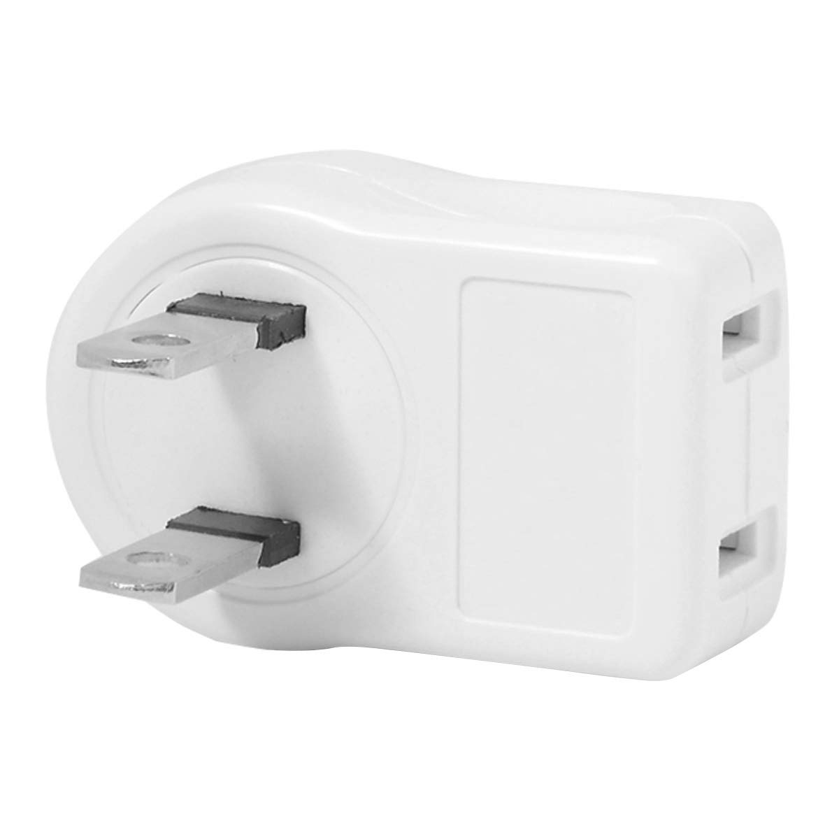 Cablecc NEMA 1-15P USA Outlet Saver Power Extension Adapter 2-Prong 2 Outlets 90 Degree up down Angled&hellip; image number 2