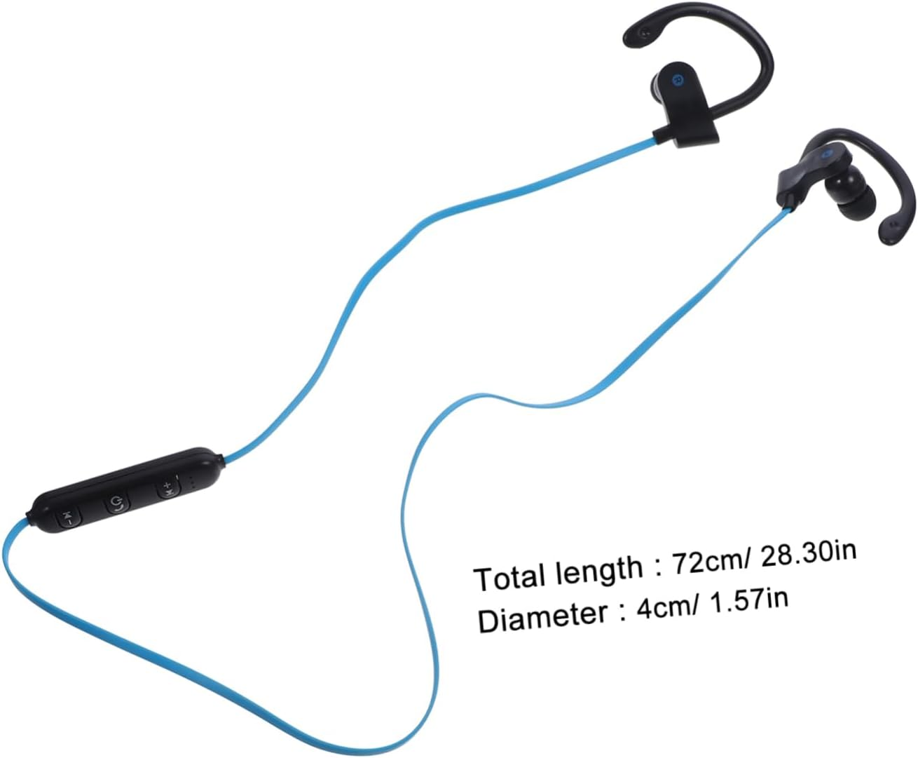 QUMIIRITY Wired Stereo Ear Hook Earphones with Microphone Comfortable Sports Headset with Speaker for Phone Compatibility Black