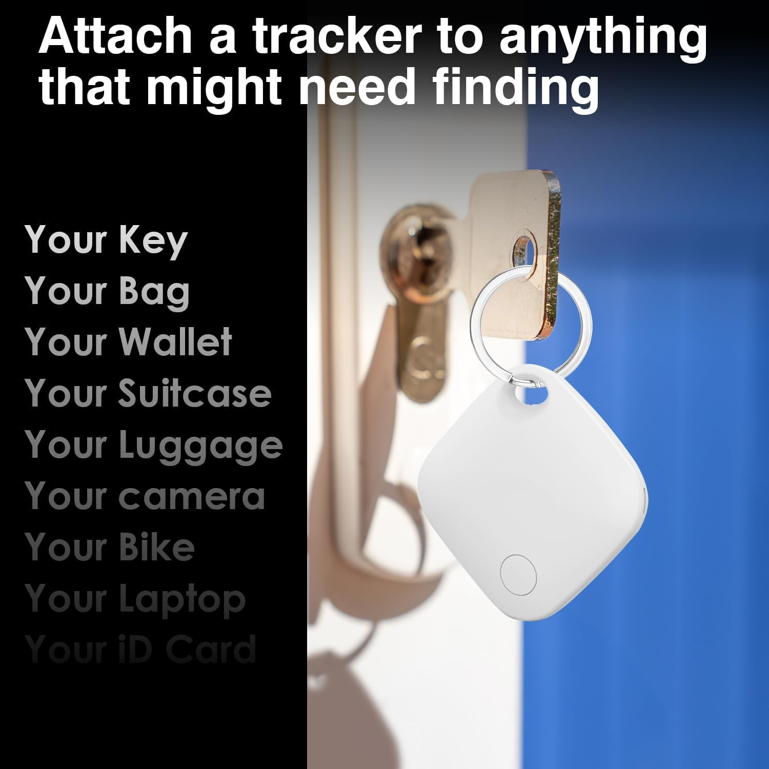 [2-Pack] Bluetooth Tracker for Android Phones(Not for Ios), Google Certified Smart Tracking Tag for Google Find Hub. Key Finder Item Locator for Keys, Luggage, Backpack and More (1 Black+1 White) image number 4