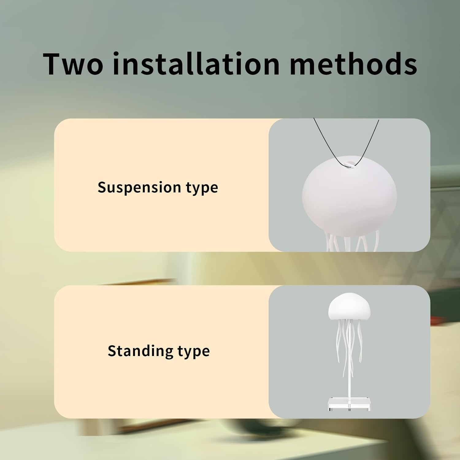 Jellyfish Lamp, LED Jellyfish Night Light with Dancing Legs, Rechargeable RGB Gradient Jellyfish Table Lamp with Voice Control Touch Sensor (Base Type) image number 5
