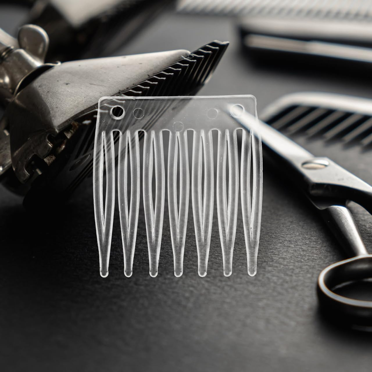 Minkissy 100Pcs 7-Tooth Mesh Cap Comb Black Wig Combs Wedding Veil Hair S U Shape Clip Hair Extension Clips Wig for Making S Clips Plastic Fork Delicate