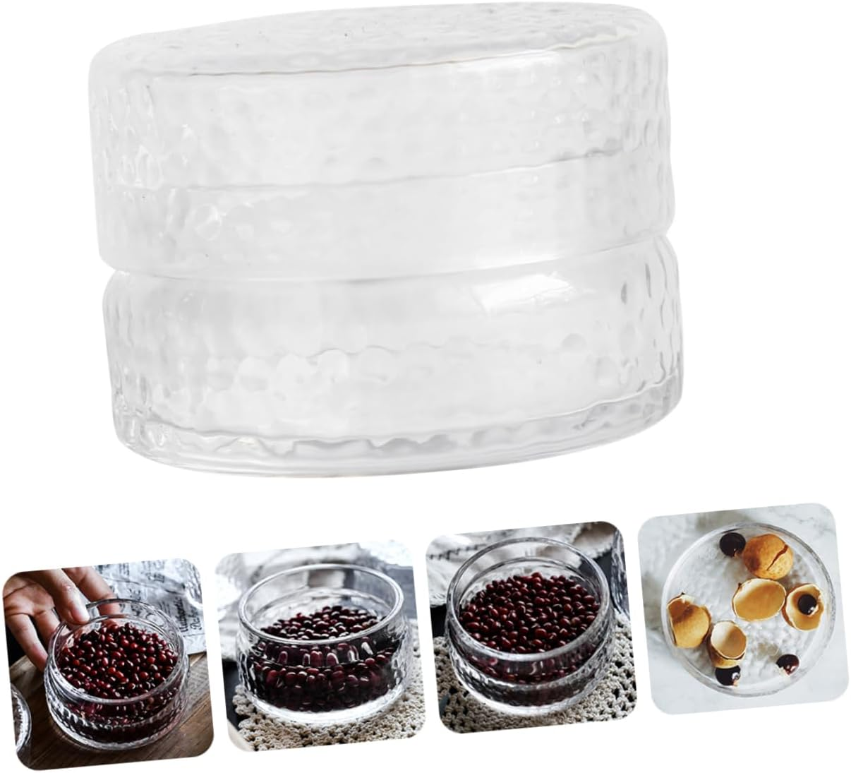 Alipis Chic Glass Storage Jars for Pantry Grain Jars Lid Home Kitchen Organisation image number 4