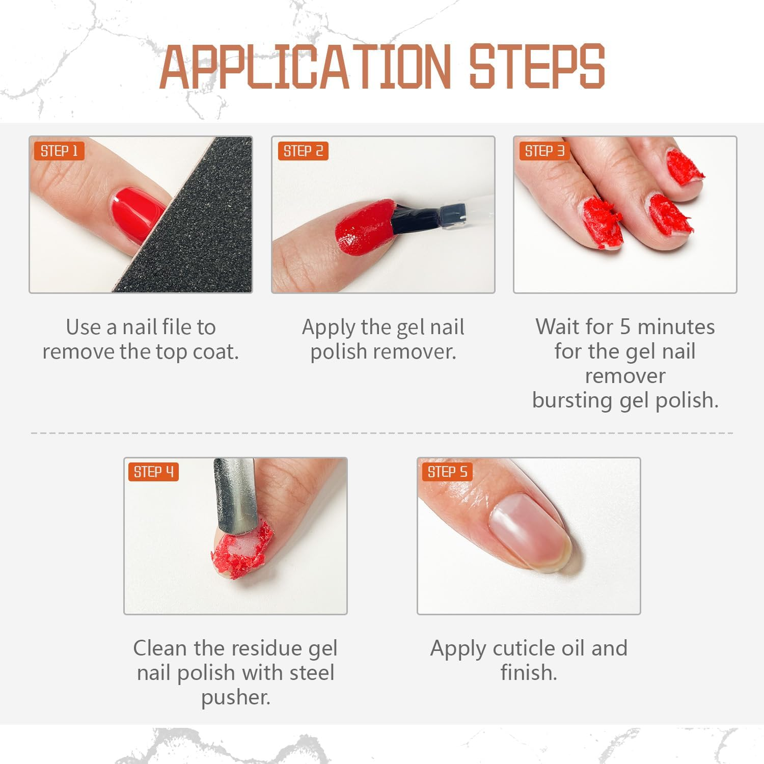 JODSONE 2 Bottles of 10ML Gel Polish Remover No Need Soaking or Wrapping Gel Remover for Nails 3-5 Minutes image number 5