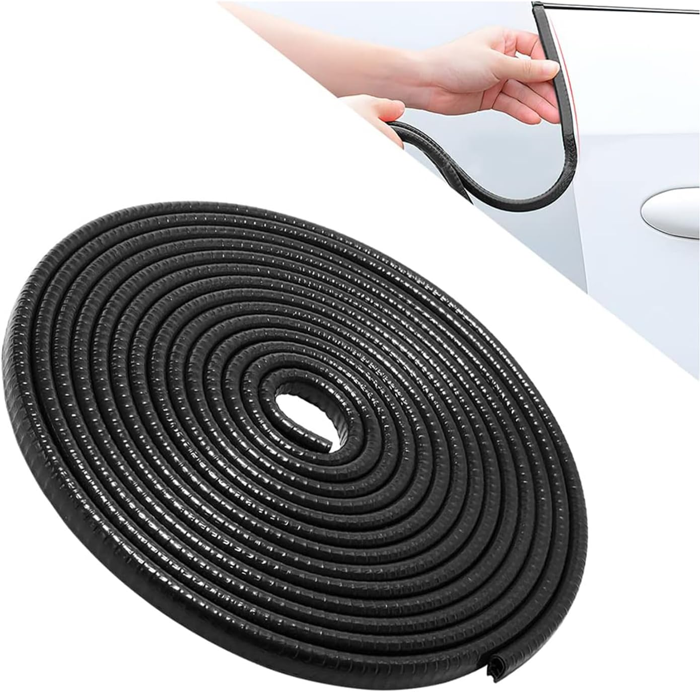 Car Door Edge Guards,16.4Ft(5M) Universal Rubber Seal U Shape Car Door Protector,Automotive Door Entry Guard Automotive Trim Car Door Edge Protector for Trucks Sedans SUV image number 1