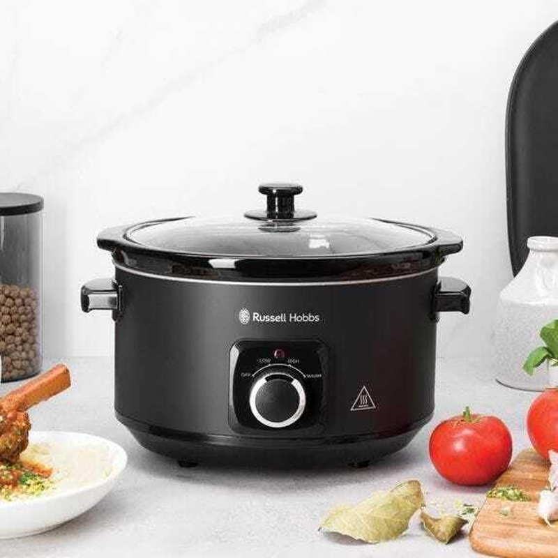 Russell Hobbs RHSC4A Stylish 4L Slow Cooker - Matte Black image number 1