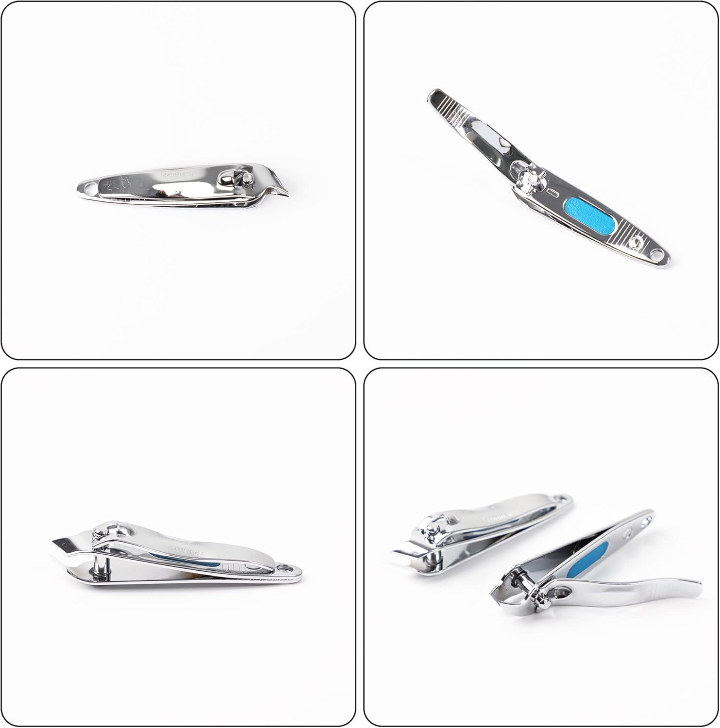 Uxcell 6 PCS Sharp Nail Clippers Set, Metal Slanted Edge Toenail Clippers, Silver Tone Fingernail Clipper, Manicure Tool Pedicure Nail Clipper Cutter for Men Women Nail Cleaner image number 6