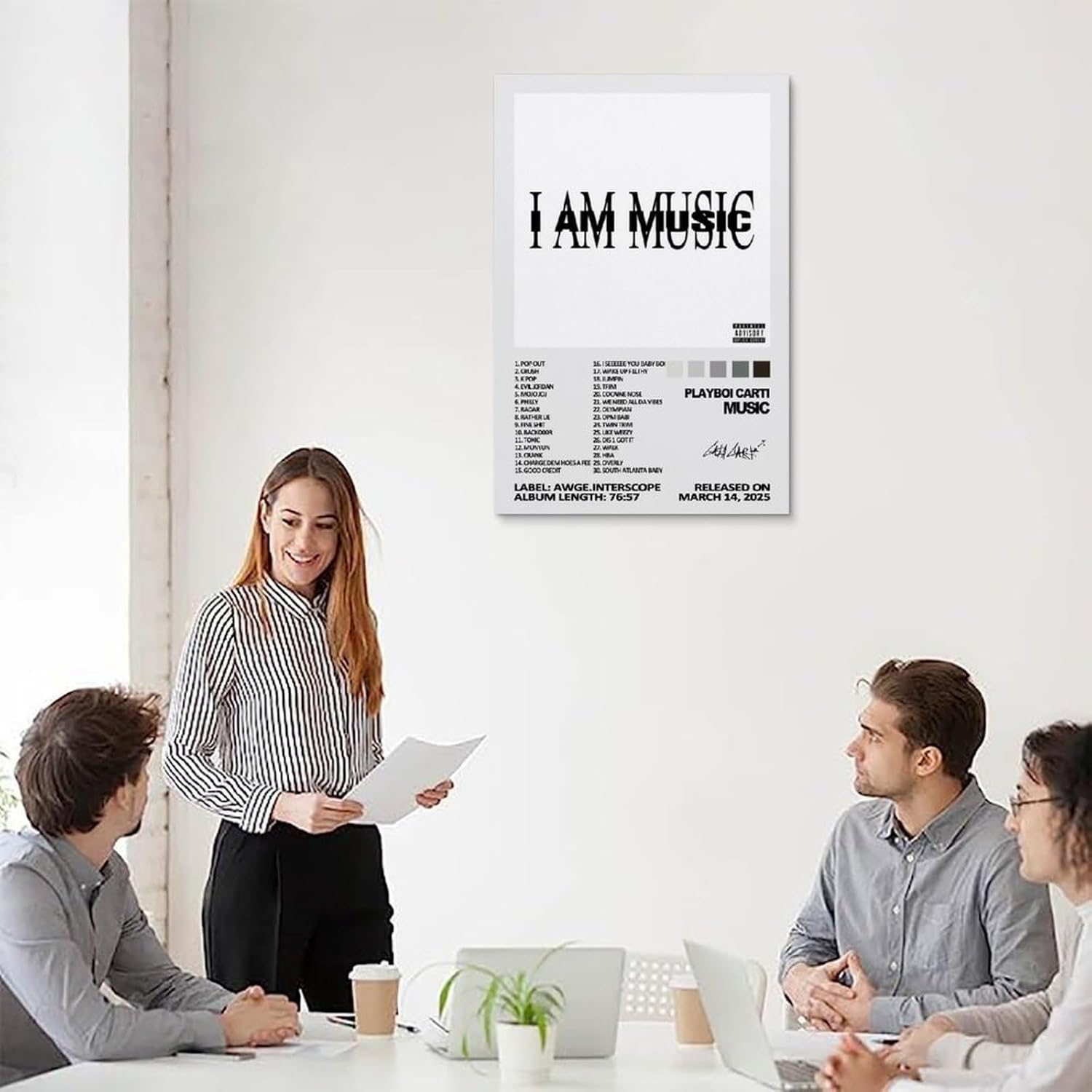 Music Playboi Album Carti Poster Poster Canvas Painting Wall Art Picture Home Decor Print for Bedroom Living Room Dorm Study Bar Office 08X12Inch(20X30Cm) image number 5