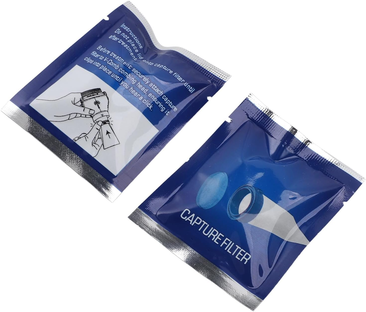 10Pcs Electric Lice Comb Capture Filters, Semi Transparent Mesh Electronic Head Lice Comb Filters, Portable Easy to Attach and Detach Electroniclice Comb Filters for Lice Removal image number 2