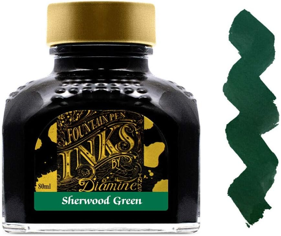 Diamine 80Ml Sherwood Green Fountain Pen Ink Bottle