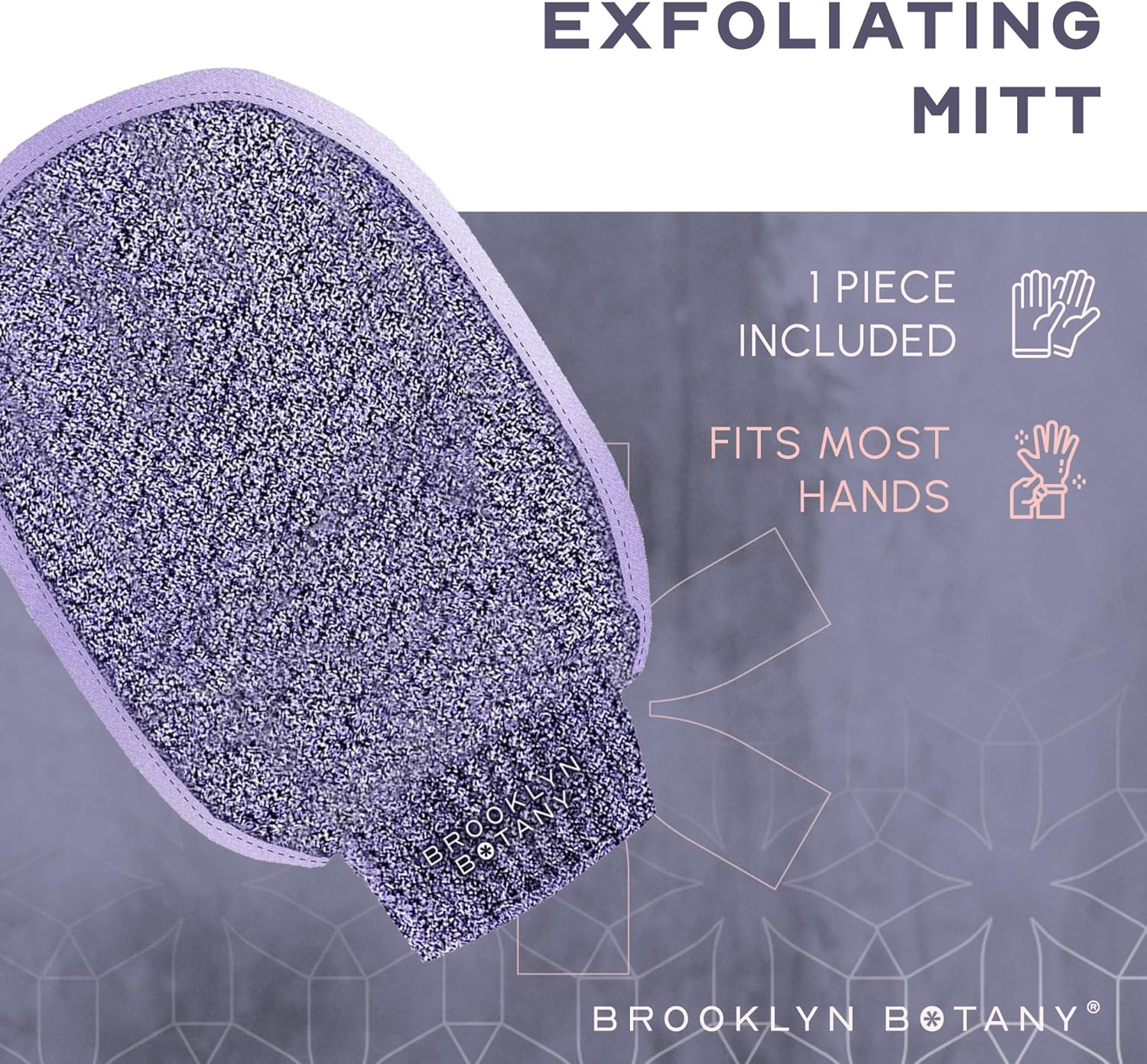 Brooklyn Botany Exfoliating Mitt for Bath and Shower &ndash; Heavy Duty Exfoliating Body Scrubber for Massage and Dead Skin Remover for Body &ndash; 1 Mitt image number 4