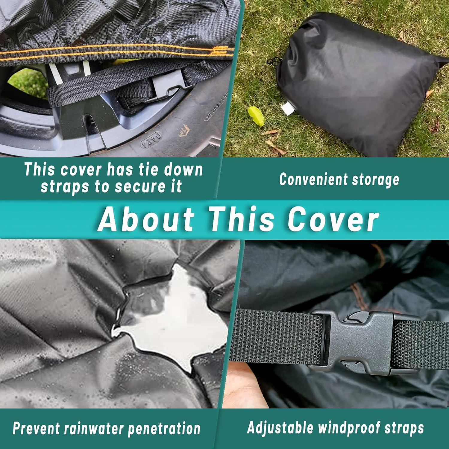 QYMOTO CFMOTO UTV Cover Heavy Duty All Weather Storage Cover Fits for Uforce Zforce 500 600 800 950 1000 2 Seater Cover Windproof Rainproof