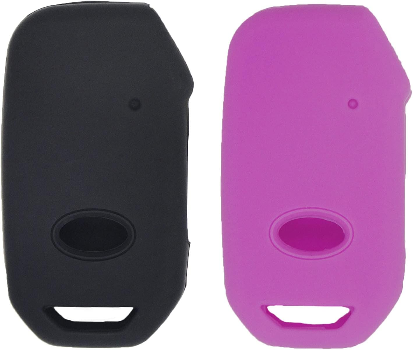 2 Pack Soft Silicone Rubber Remote Key Fob Cover Case Protector Holder Jacket for 2019 2020 2021 Kia Telluride Seltos Soul Forte GT EX Sportage Sorento Cerato NIRO, Black