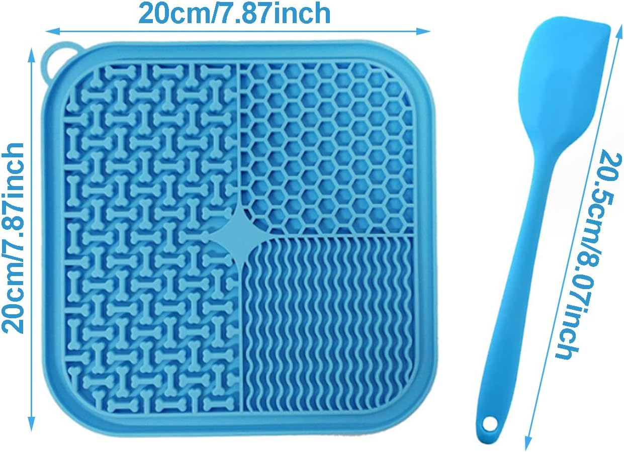 Dog Lick Mat Pad Boredom Buster Slow Feeder Bath Grooming Helper Silicone image number 4