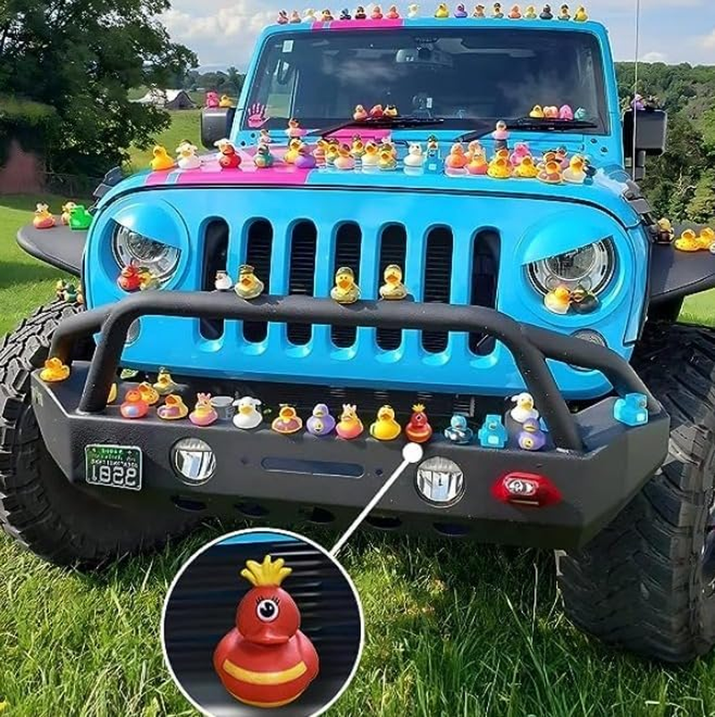 30 PCS Rubber Ducks, HMNXG Random Assortment Mini Rubber Duckie Toys for Kids Baby Bath Shower Toys, Birthday Gifts, Summer Beach Pool Activity, Carnival, Holiday Party Favors image number 2