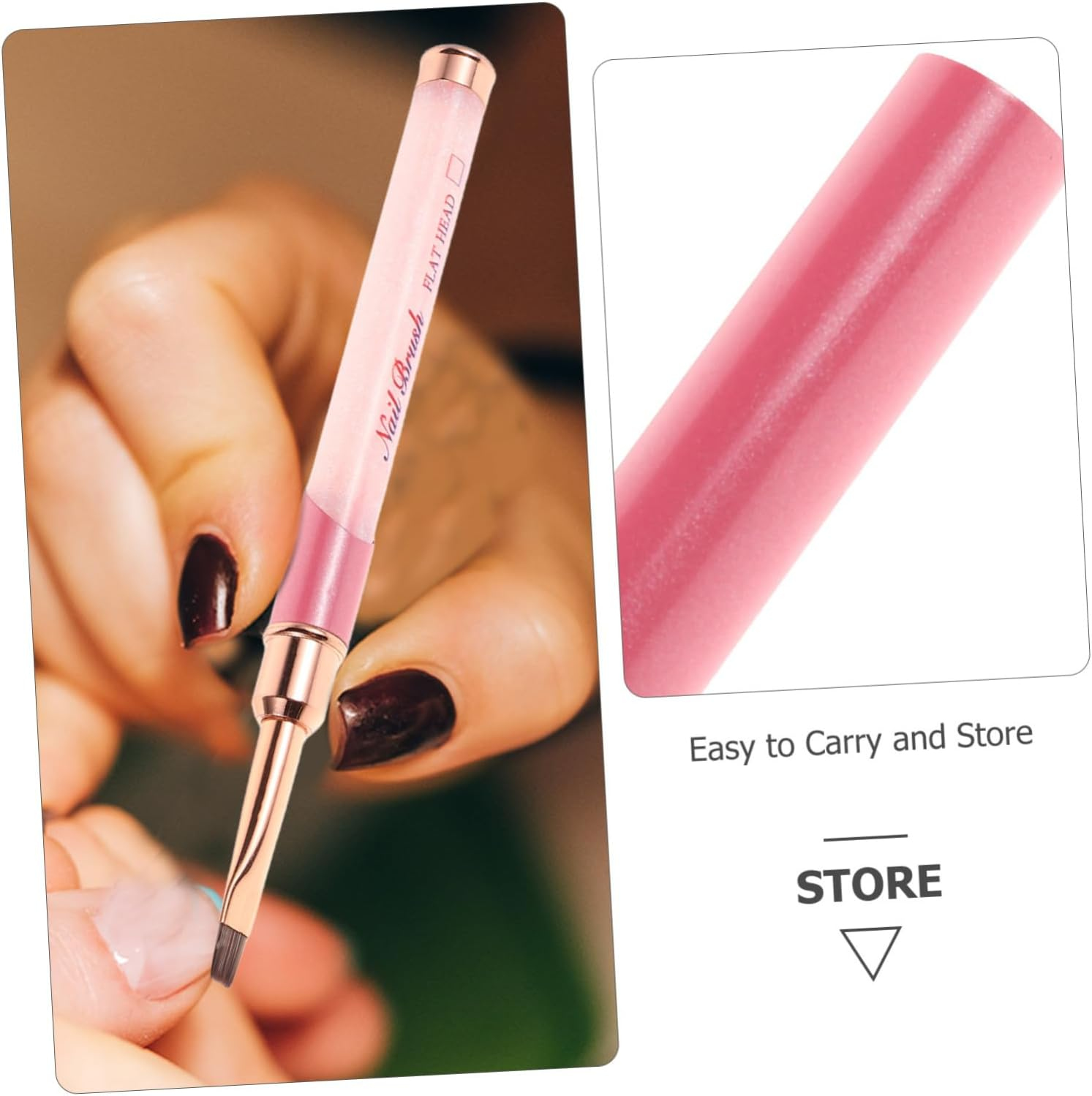 ADOCARN Nail Art Brush Cap Professional Nail Art Tool for Painting Dotting and Cleaning Portable Design for Home and Salon Use and Easy Application image number 6