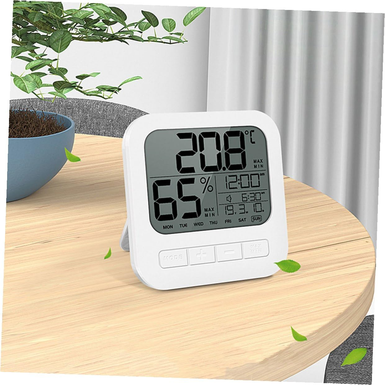 Digital Indoor Thermometer Hygrometer with High Accuracy Temperature Humidity Monitor for Home Office Greenhouse Basement AAA Battery Powered with Record and Display image number 2