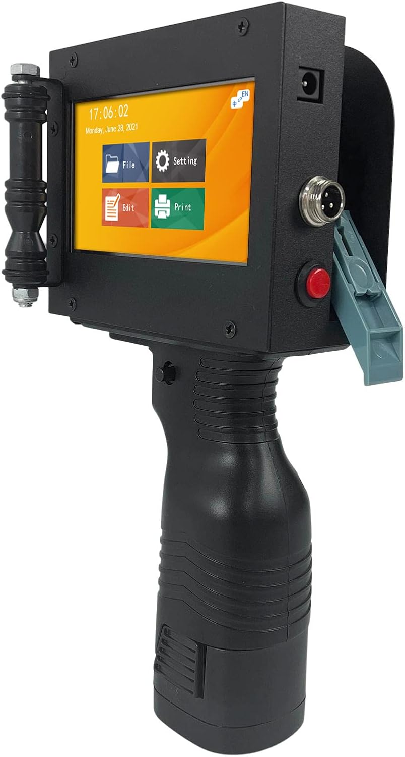 Mingzhe Handheld Printer Portable Inkjet Printer High Definition Inkjet Code Printer with 4.3 Inch LED Touchscreen Quick-Drying Ink Cartridge for Label/Production Date/Barcode/Trademark/Logo/Graphic. image number 3