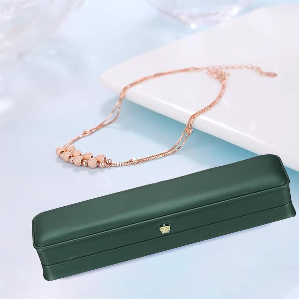 1 PCS Long Velvet Chain Necklace Gift Box, Pendant Long Chain Case, Elegant PU Leather Jewelry Gift Case, for Birthday Anniversary Wedding,Engagement,Proposal image number 1