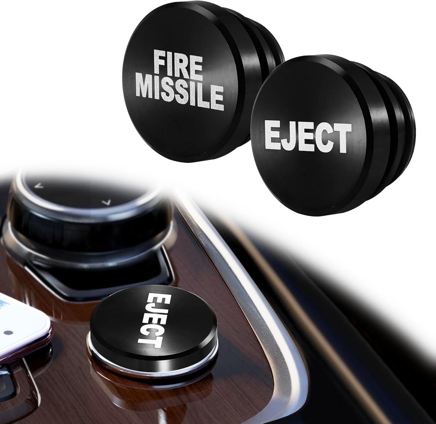 UYYE Cigarette Lighter Plug Billet Aluminum Dustproof Plug,Fire Missile Button,Car Interior Accessories Fits Most Automotive Vehicles and Boats with Standard 12 Volt Power Source,Red