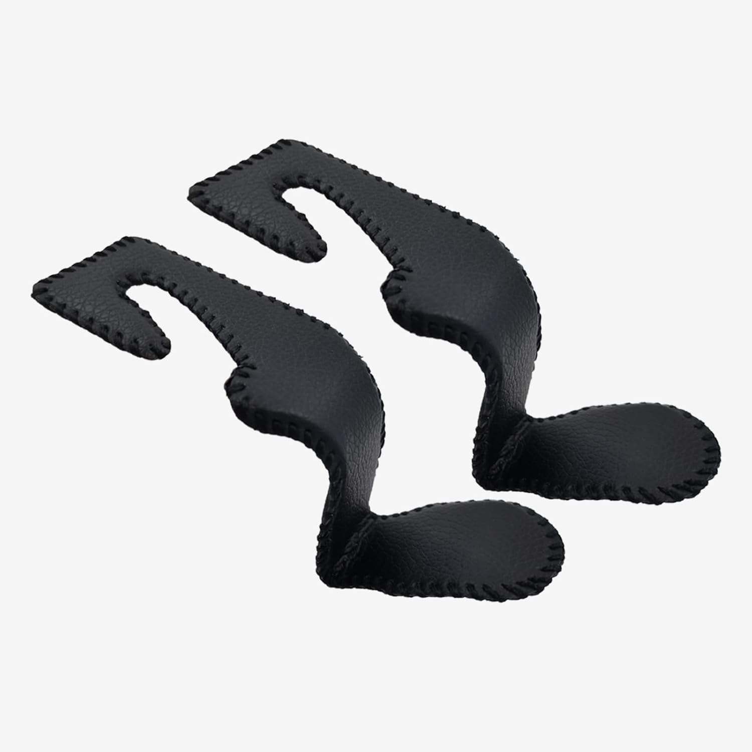 2Pcs Car Hooks Universal Back Seat Hanger Hooks,Black Leather