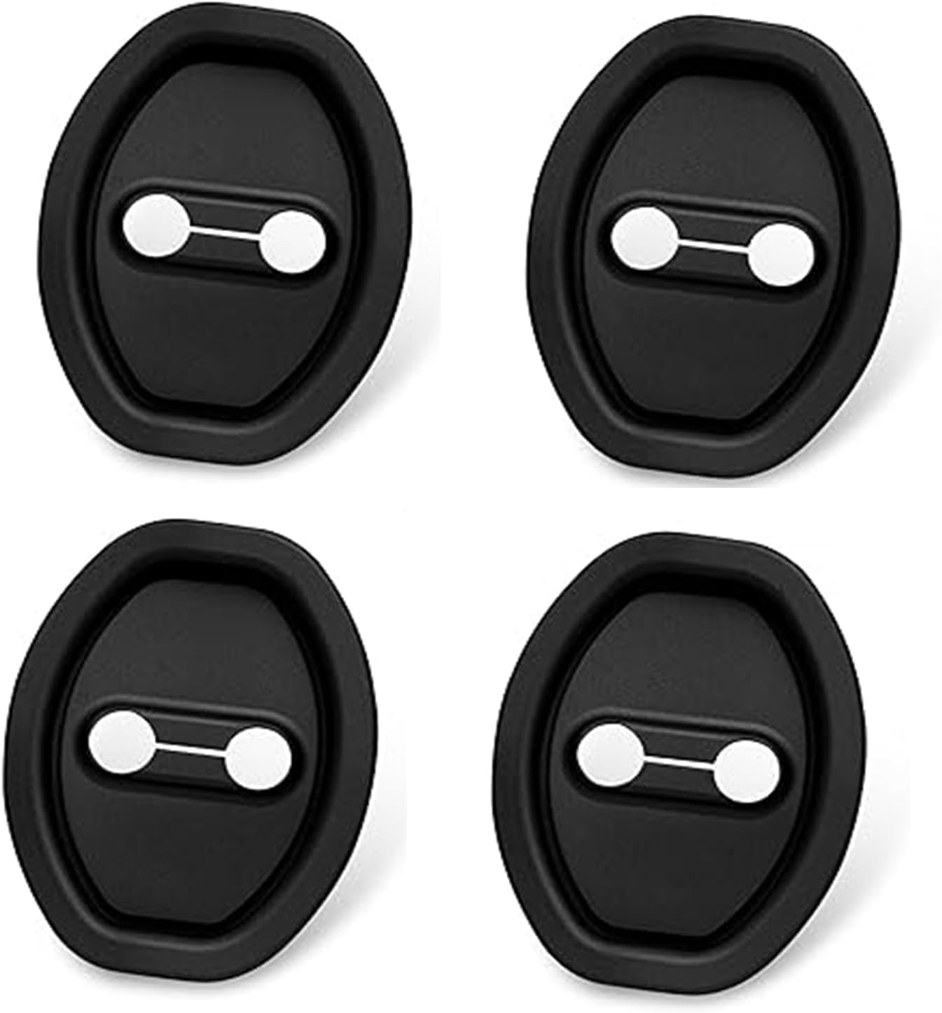 Roczential 4PCS Silicone Door Latch Guard Universal Car Door Lock Cover Protector for Dustproof Noise Reduction Scratch Prevention Durable Soft Silicone Car Interior Accessories image number 1