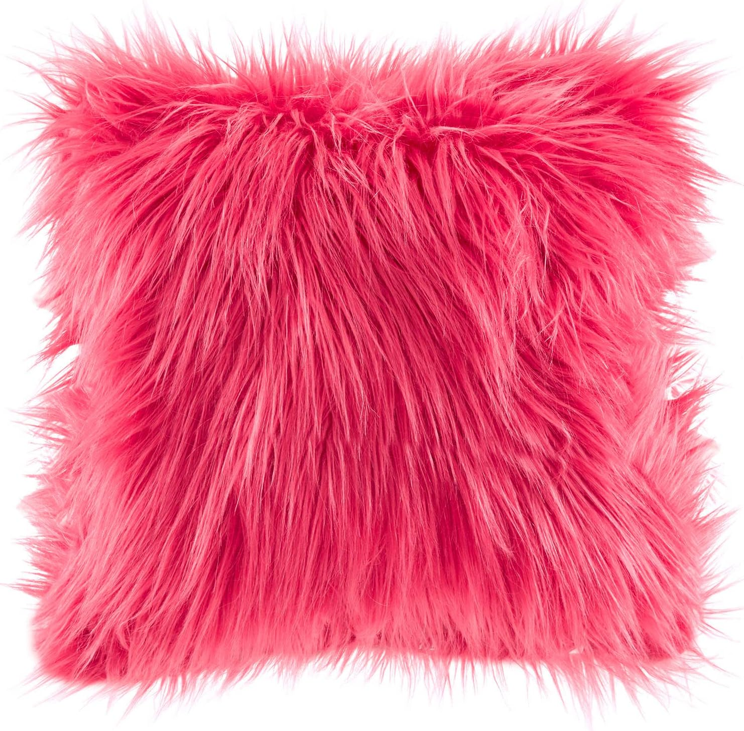 Comfort Spaces Zoe Comforter Set Printed Striped Floral Design with Faux Long Fur Decorative Pillow Bedding, Pink, Twin/Twinxl, 3 Piece image number 3