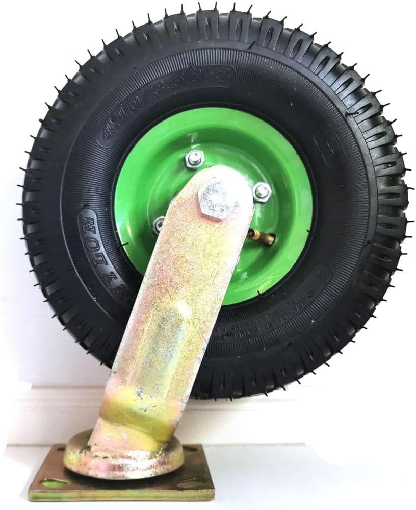 10Inch Swivel Castor Caster Pneumatic Tyres Tyre Wheels Trolley Cart Wheelbarrow image number 5