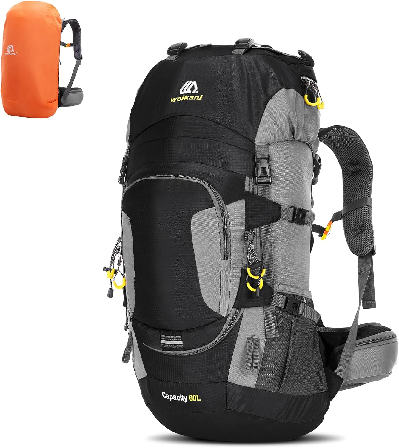 Mingzhe 60L Waterproof Hiking Backpack Camping Mountain Climbing Cycling Backpack Outdoor Sport Bag with Rain Cover