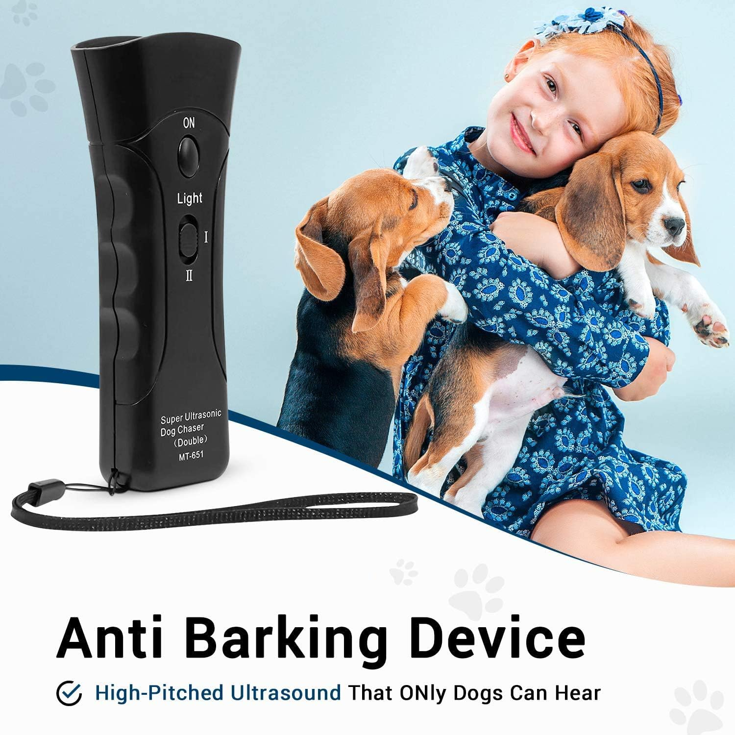 Handheld Dog Repellent, Ultrasonic Dog Trainer Device Electronic Dog Deterrent/Dog Barking Control Devices Training Tool Stop Barking Sonic Dog Repeller image number 5