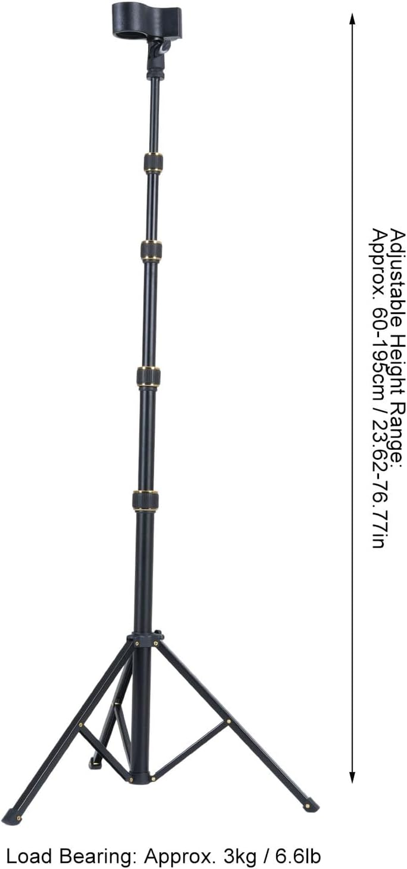 Hair Dryer Stand, 23.62-76.77 Inch Adjustable Height Hair Dryer Holder with Tripod and Universal Clip, 180 Degree Rotating Handsfree Blow Dryer Holder for Salons or Home Use image number 5