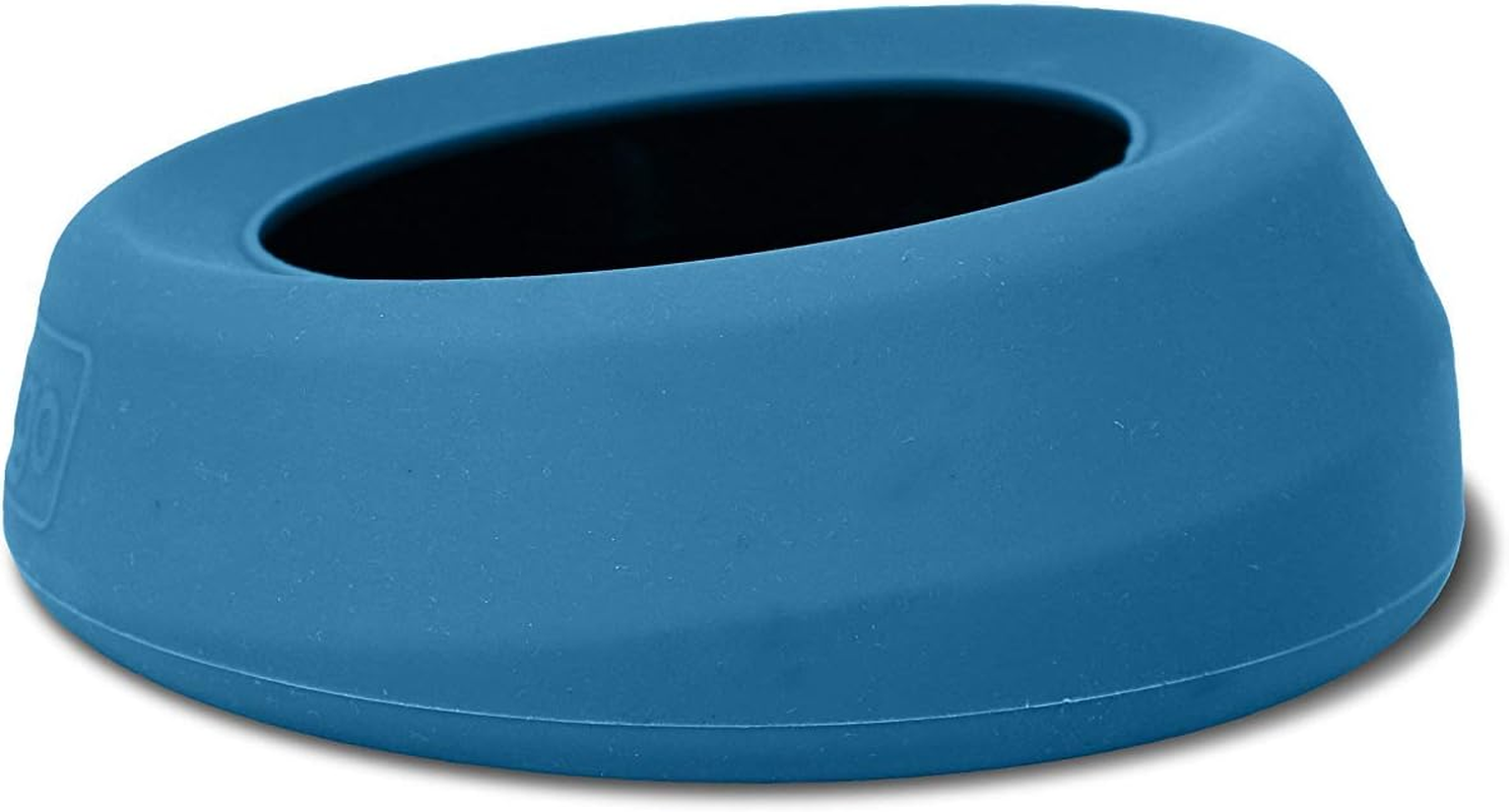 Kurgo No Spill Dog Travel Bowl, Portable No-Mess Water Bowl for Dogs, Splash Less Pet Bowl for Car Travel, Dog Travel Accessories , Splash Free Wander Water Bowl, 24 Oz (Coastal Blue)